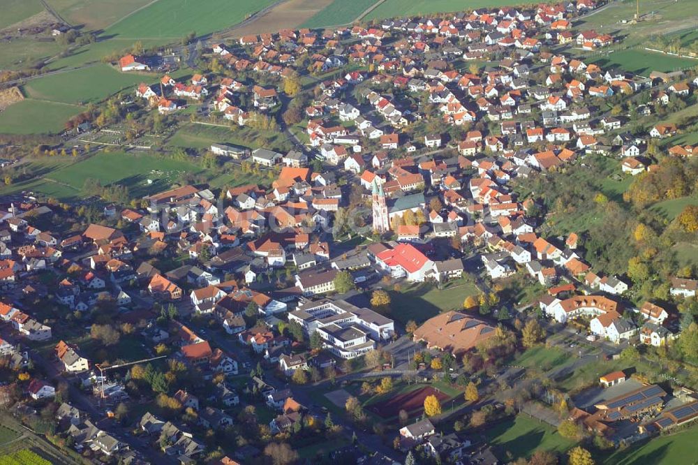 Luftaufnahme Hofbieber - Blick auf die Großgemeinde Hofbieber