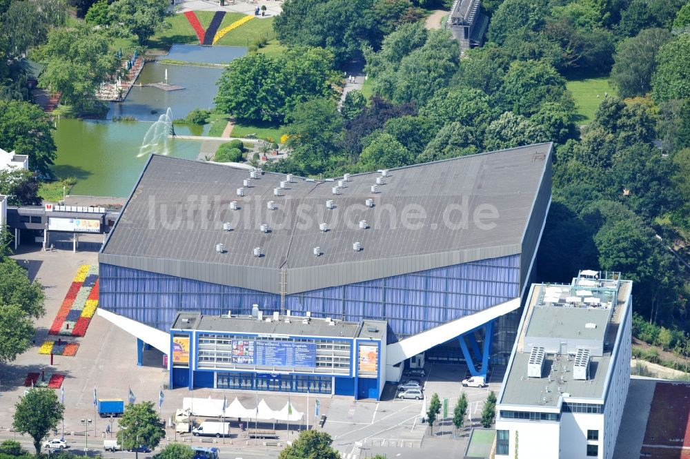 Luftbild Essen - Blick auf die Grugahalle in Essen im Bundesland Nordrhein-Westfalen