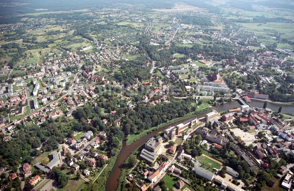 Guben von oben - Blick auf Guben in Brandenburg