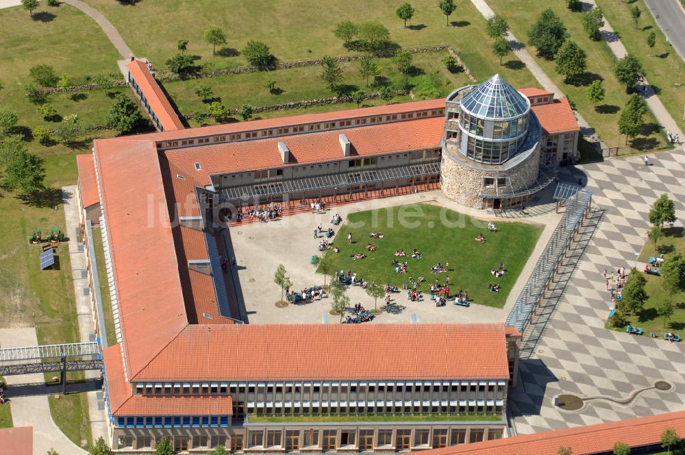 TEMPLIN aus der Vogelperspektive: Blick auf das Gymnasium an der Feldstrasse in Templin