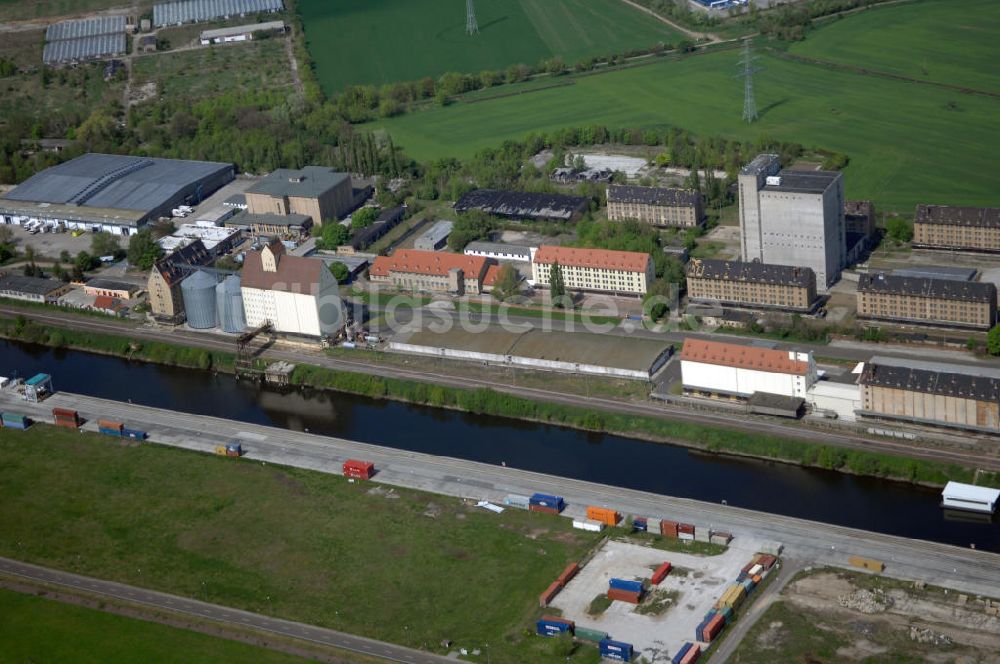 Halle von oben - Blick auf den Hafen in Halle an der Saale