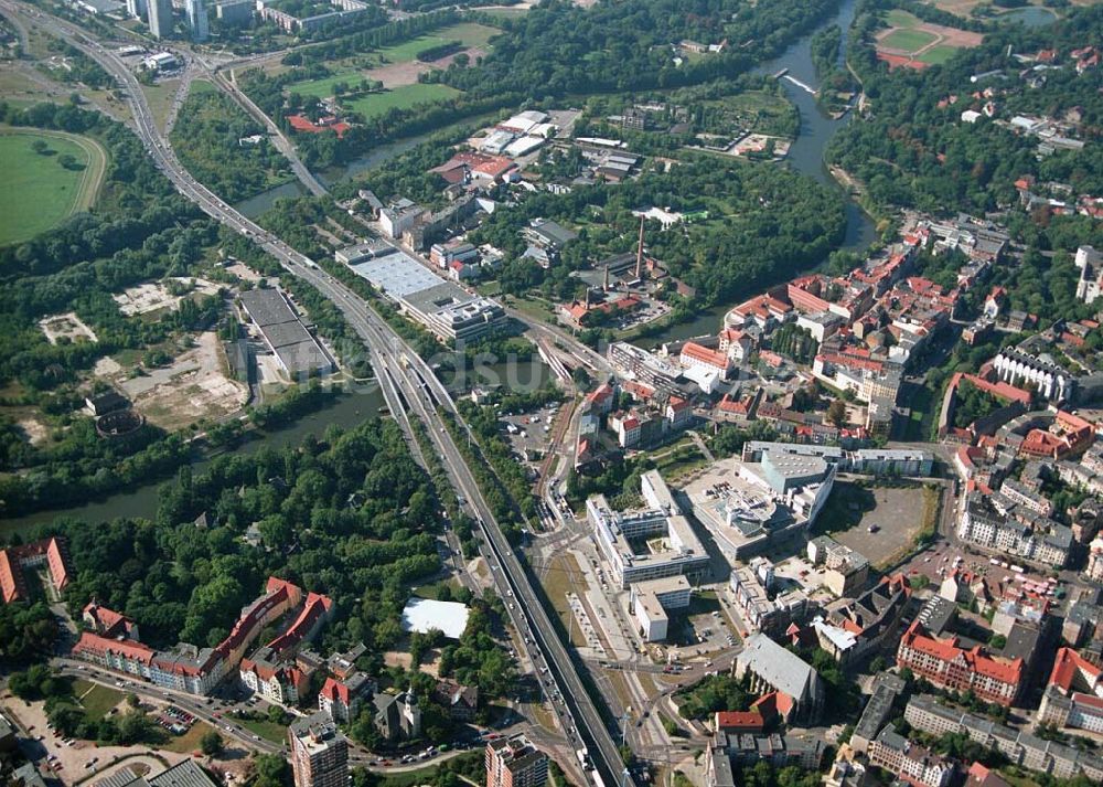 Luftaufnahme Halle / Saale / Sachsen - Anhalt - Blick auf Halle Saale an der B80 07.09.2005