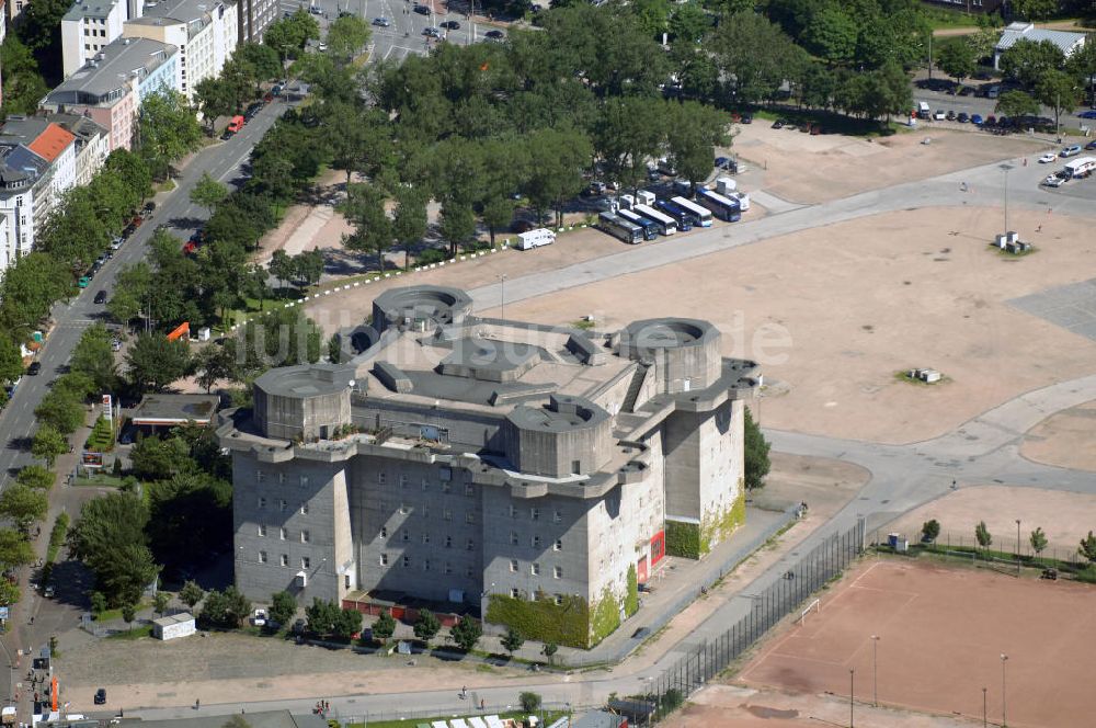 Luftaufnahme Hamburg - Blick auf den Hamburger Flakbunker