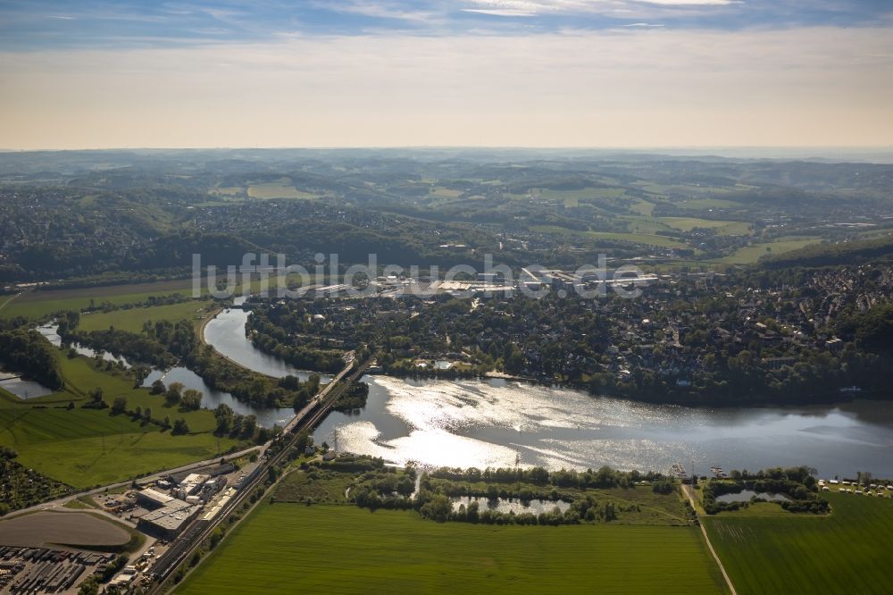 Wetter aus der Vogelperspektive: Blick auf den Harkortsee und die Stadt Wetter im Bundesland Nordrhein-Westfalen