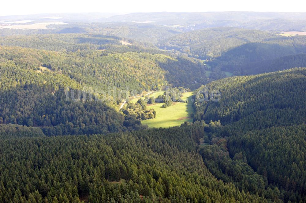 Luftaufnahme Wippra - Blick auf den Harz in Sachsen-Anhalt