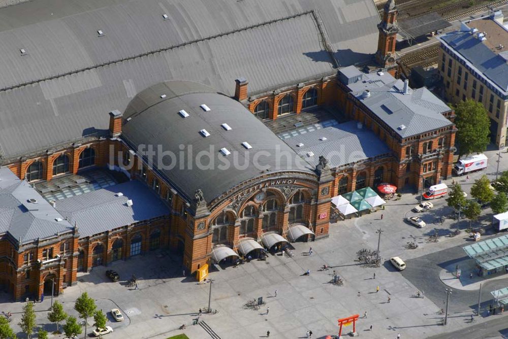 Luftbild Bremen - Blick auf den Hauptbahnhof Bremen