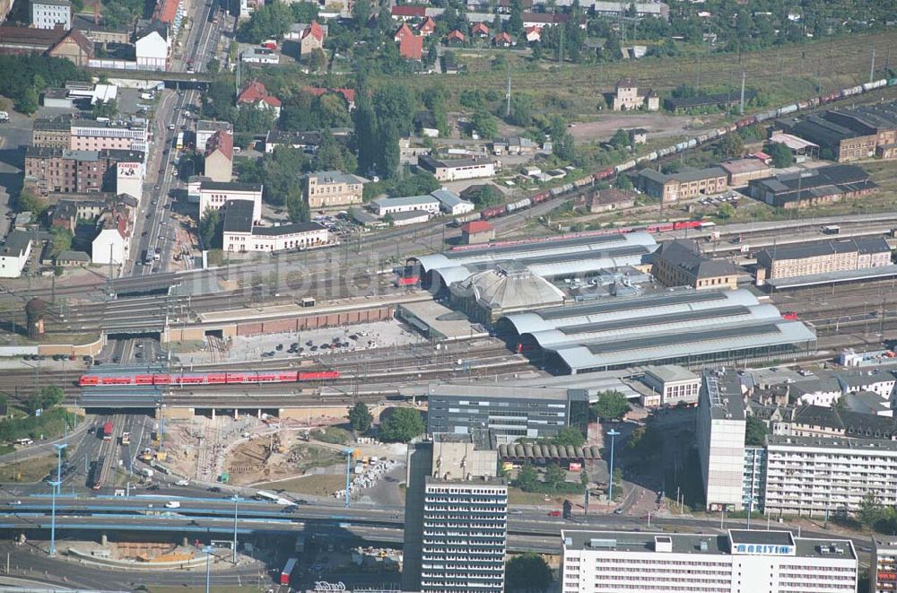 Luftbild Halle Sachsen-Anhalt) - Blick auf den Hauptbahnhof von Halle