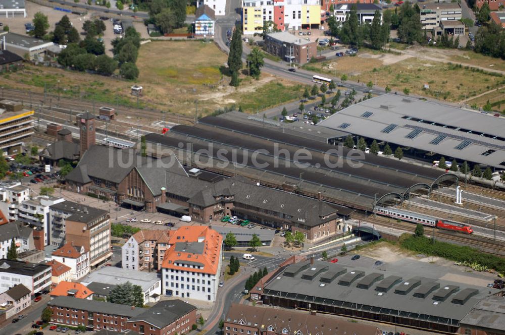 Luftaufnahme Oldenburg - Blick auf den Hauptbahnhof Oldenburg