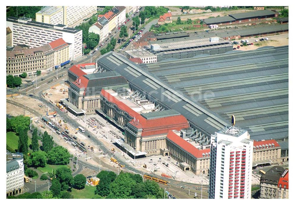 Luftbild Leipzig - Blick auf die Hauptbahnhof-Promenaden