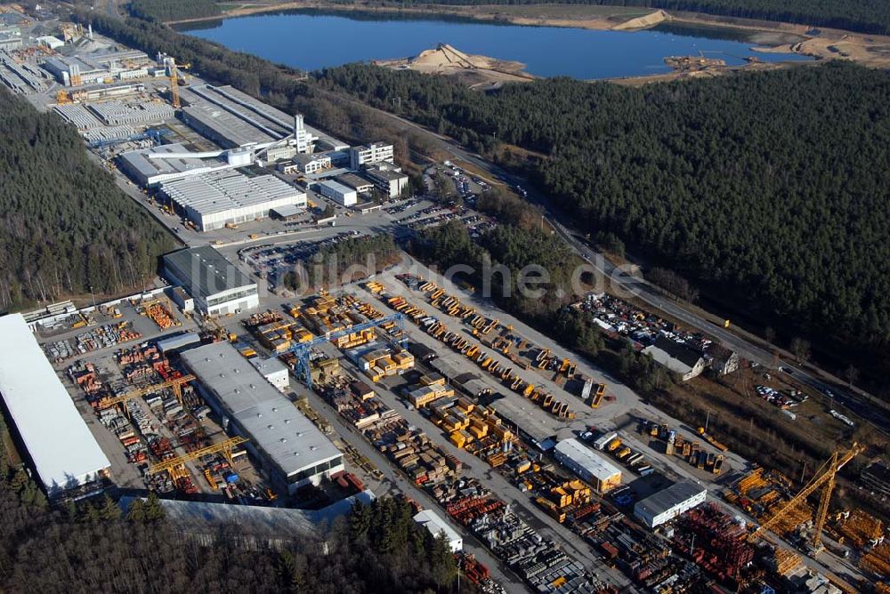 Sengenthal bei Neumarkt Obpf. von oben - Blick auf den Hauptsitz der Max Bögl Bauunternehmung GmbH in Neumarkt / Sengenthal