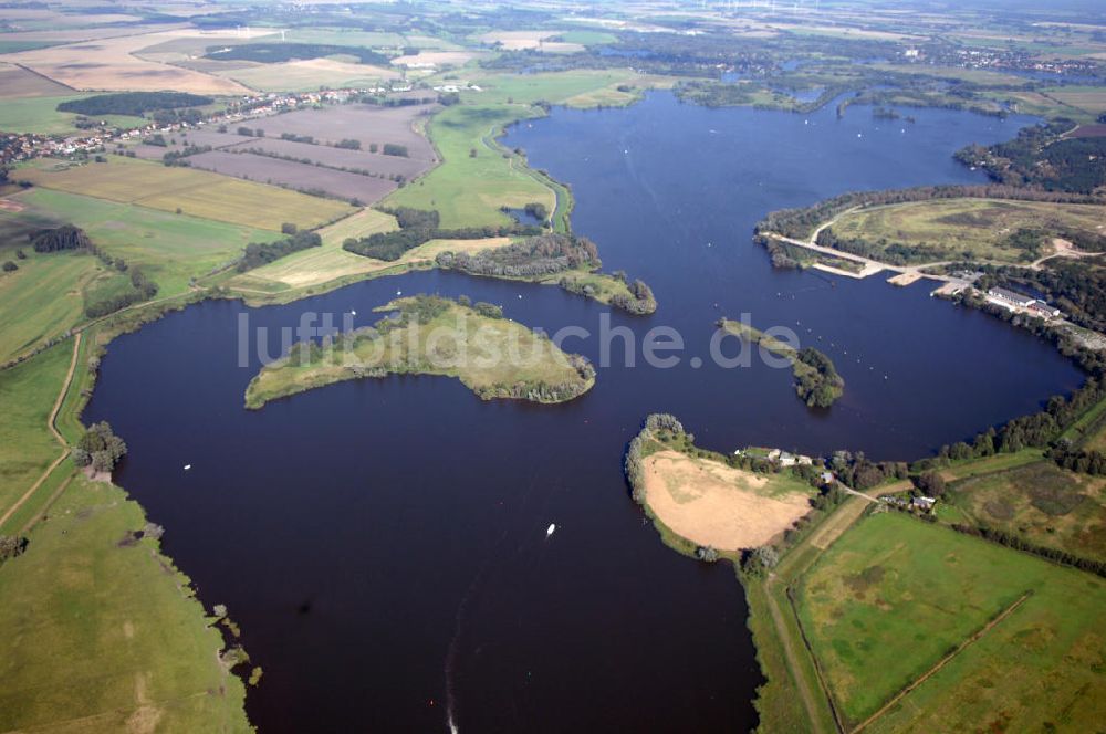 Groß Kreutz aus der Vogelperspektive: Blick auf die Havel bei Groß Kreutz