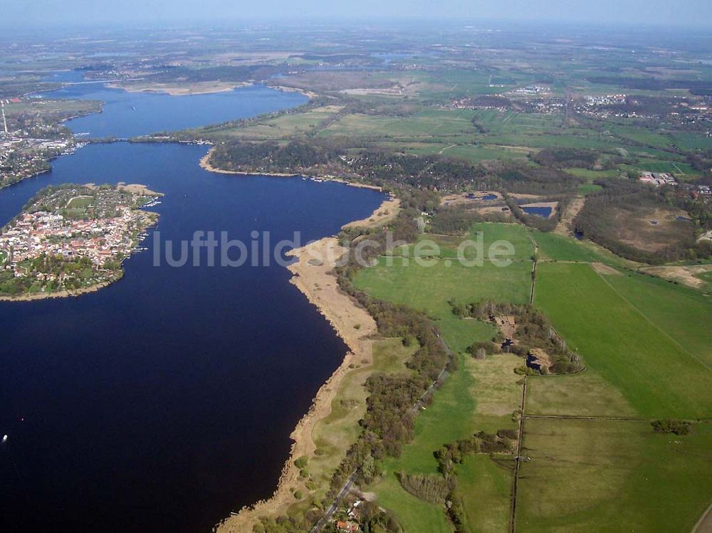 Luftaufnahme Werder / Havel - Blick auf die Havellandschaft bei Werder in Brandenburg.