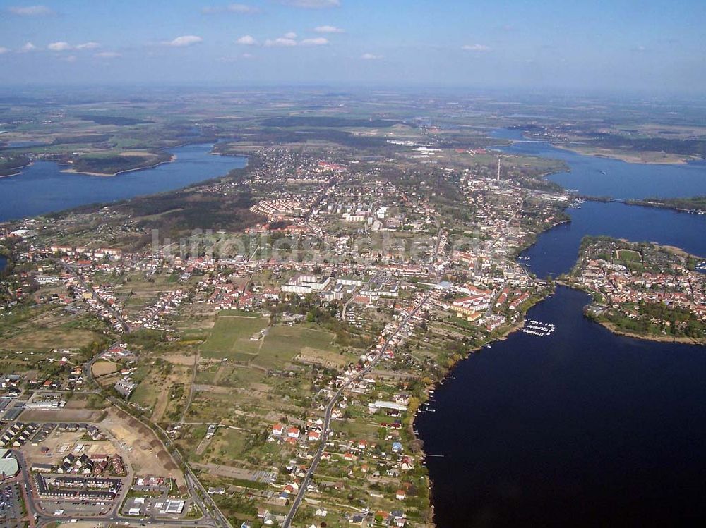 Werder / Havel von oben - Blick auf die Havellandschaft bei Werder in Brandenburg.