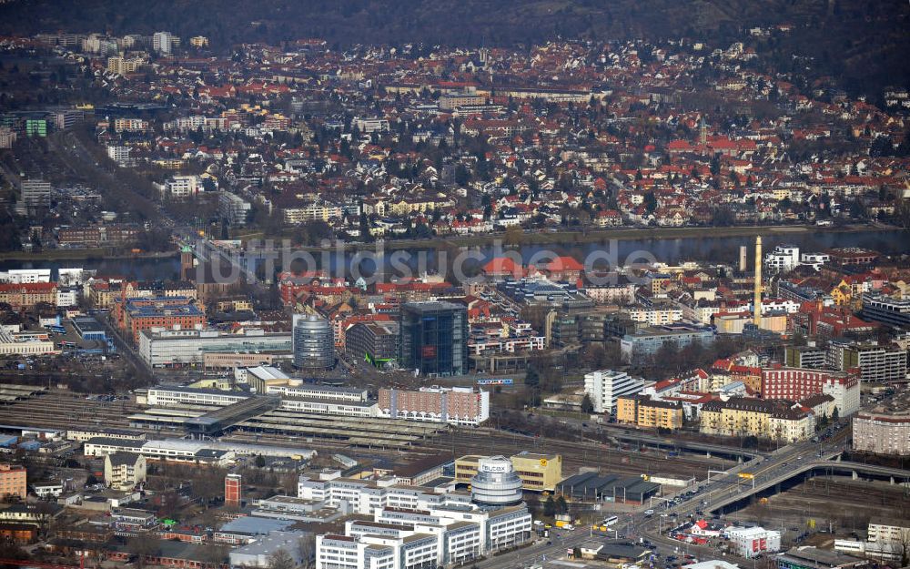 Luftaufnahme Heidelberg - Blick auf die Heidelberger Stadtteile Bergheim und Neuenheim