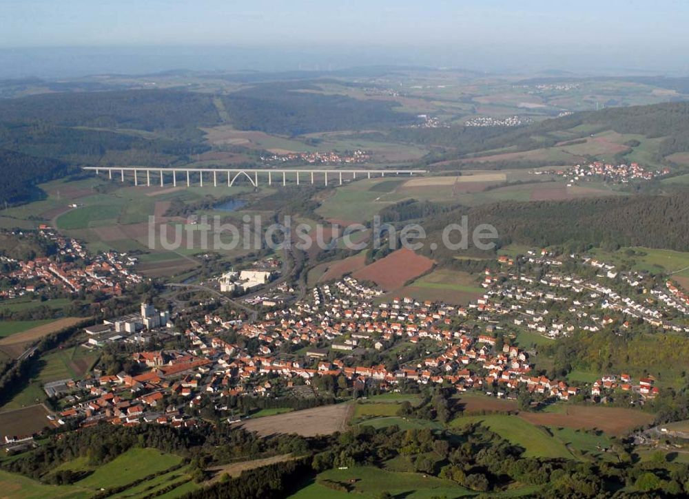 Morschen von oben - Blick auf den hessischen Ort Morschen