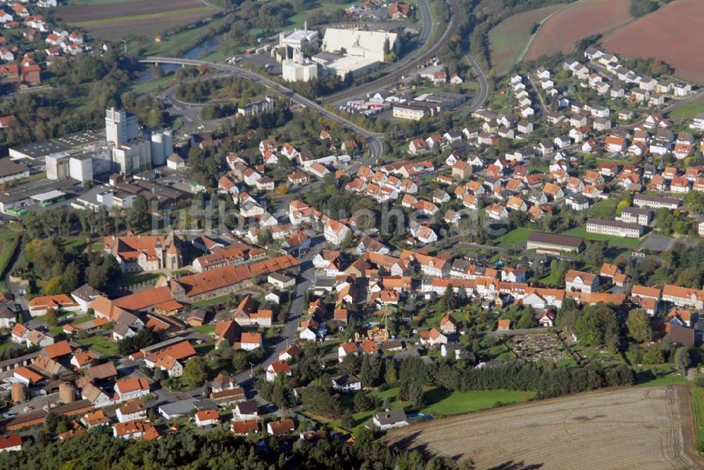 Luftbild Morschen - Blick auf den hessischen Ort Morschen