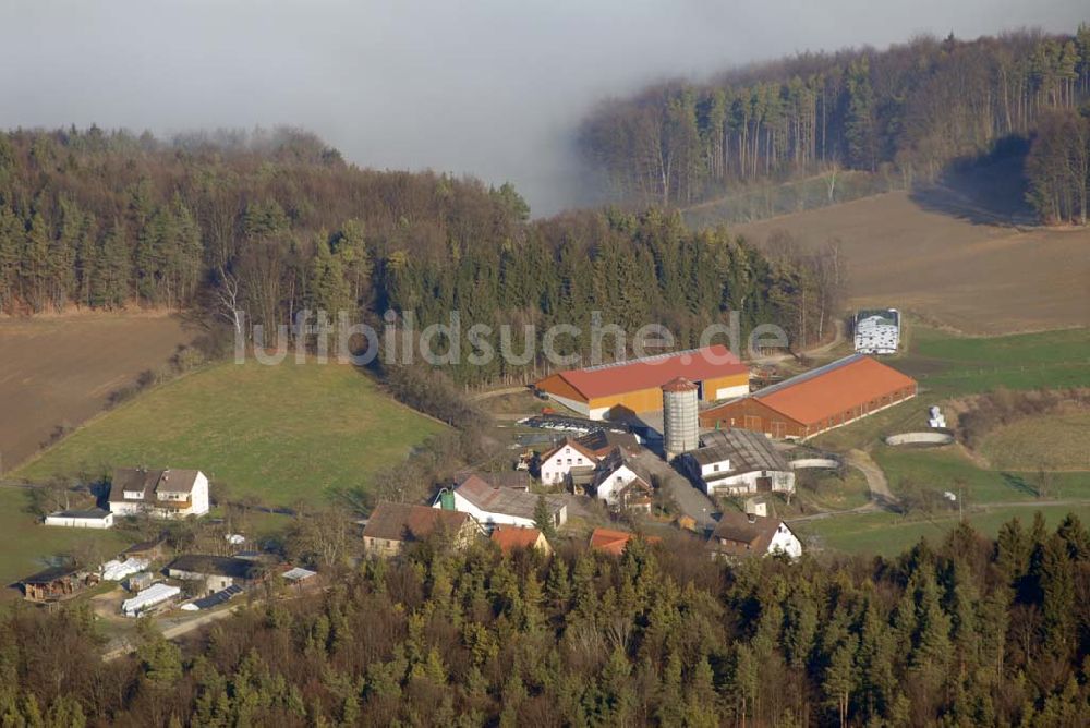 Hartenstein von oben - Blick auf Höflas