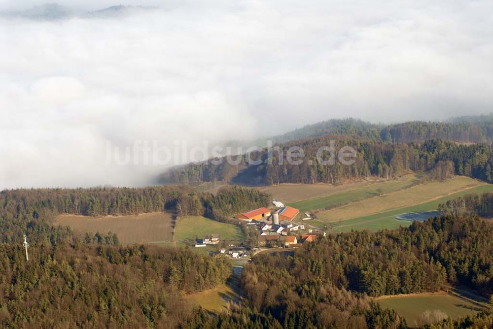 Hartenstein aus der Vogelperspektive: Blick auf Höflas