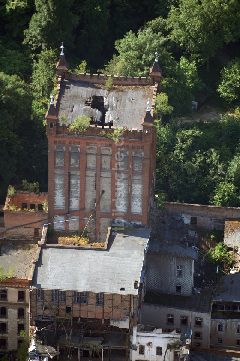 Luftaufnahme Weinheim - Blick auf die Hildebrand'sche Untere Mühle in Weinheim