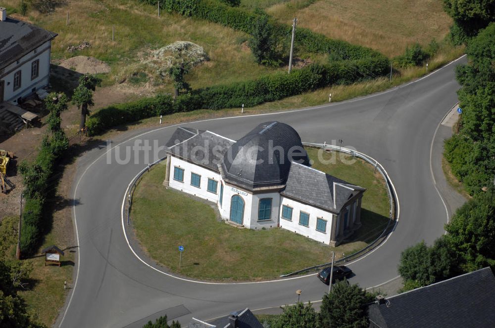 Luftaufnahme Ebersdorf - Blick auf das historische Lusthäuschen Bellevue in Ebersdorf