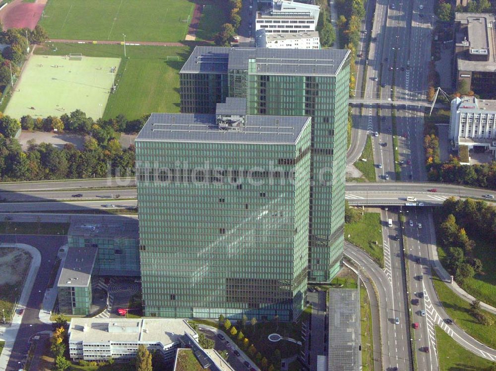 Luftbild München / Bayern - Blick auf das Hochhaus Ensemble am Münchner Tor