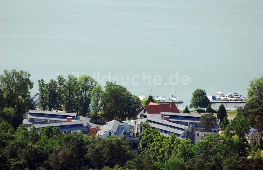 Bad Saarow von oben - Blick auf das Hotel Esplanade am Scharmützelsee in Bad Saarow