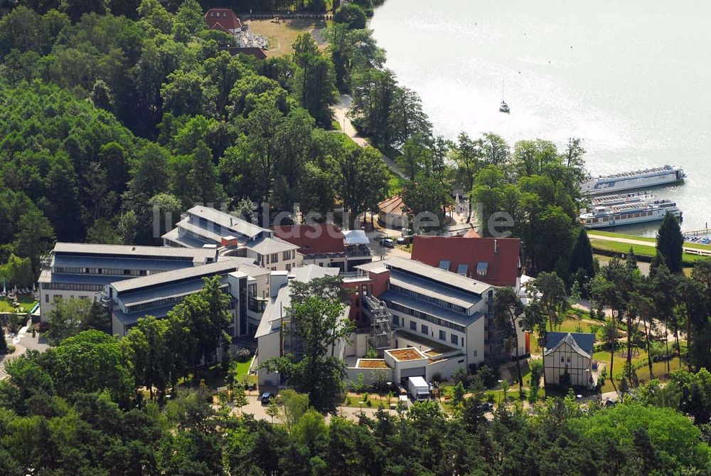 Bad Saarow von oben - Blick auf das Hotel Esplanade am Scharmützelsee in Bad Saarow