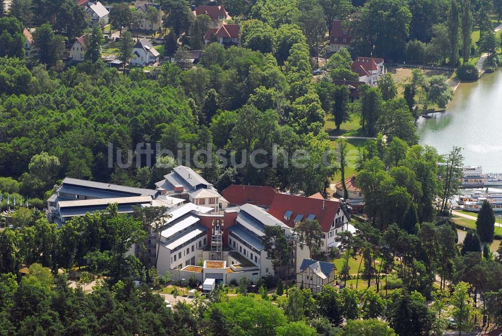 Bad Saarow aus der Vogelperspektive: Blick auf das Hotel Esplanade am Scharmützelsee in Bad Saarow