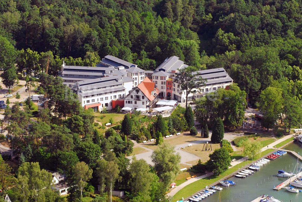 Bad Saarow von oben - Blick auf das Hotel Esplanade am Scharmützelsee in Bad Saarow