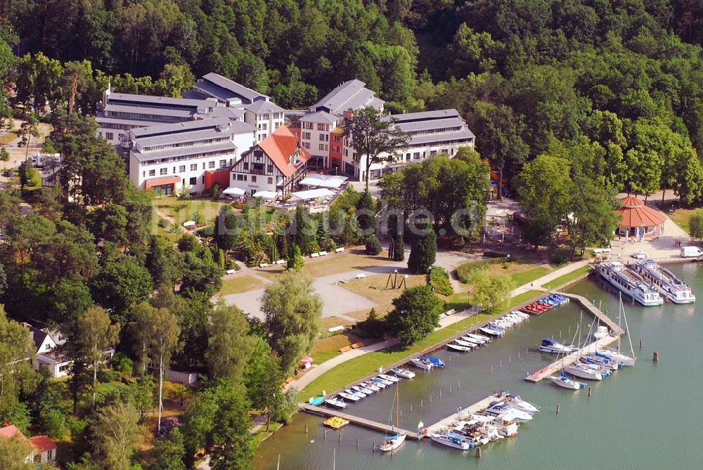 Bad Saarow aus der Vogelperspektive: Blick auf das Hotel Esplanade am Scharmützelsee in Bad Saarow