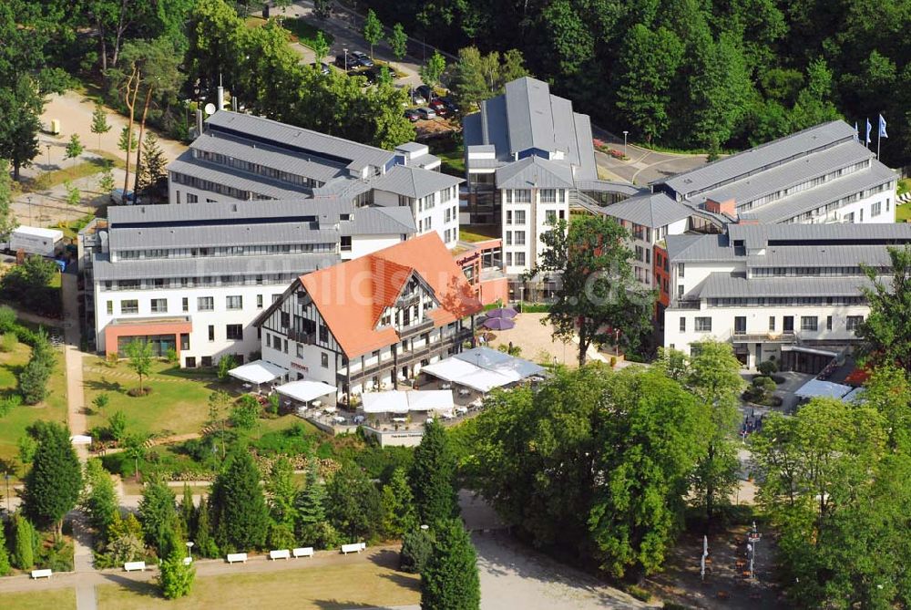 Bad Saarow aus der Vogelperspektive: Blick auf das Hotel Esplanade am Scharmützelsee in Bad Saarow