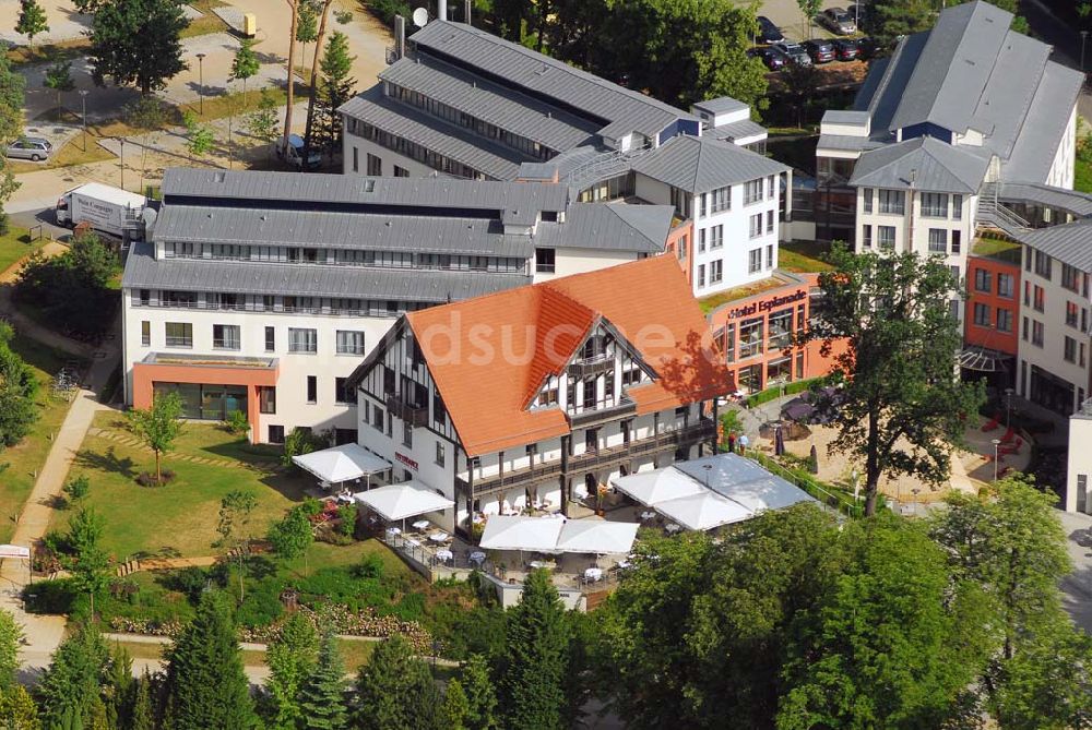 Luftaufnahme Bad Saarow - Blick auf das Hotel Esplanade am Scharmützelsee in Bad Saarow