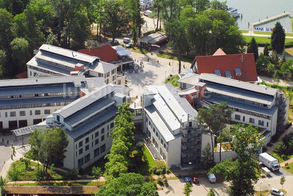 Bad Saarow von oben - Blick auf das Hotel Esplanade am Scharmützelsee in Bad Saarow