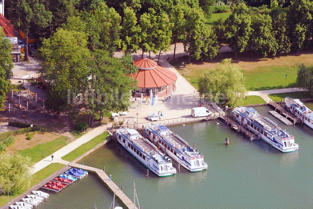 Bad Saarow von oben - Blick auf das Hotel Esplanade am Scharmützelsee in Bad Saarow