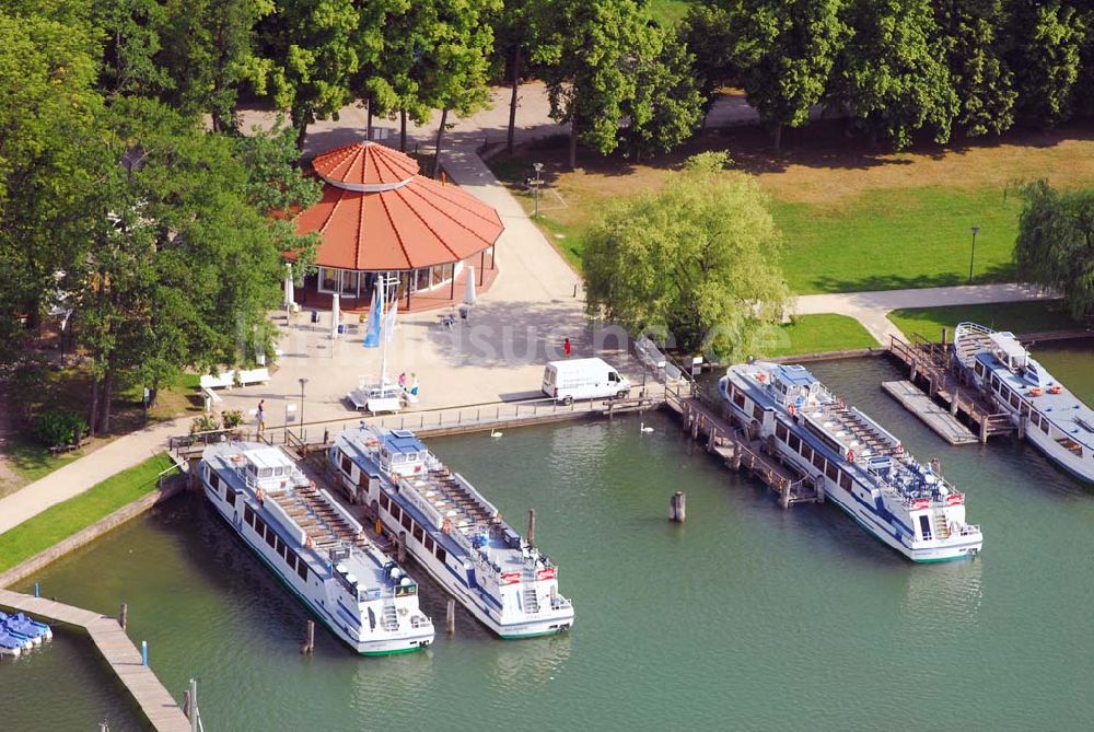 Bad Saarow aus der Vogelperspektive: Blick auf das Hotel Esplanade am Scharmützelsee in Bad Saarow