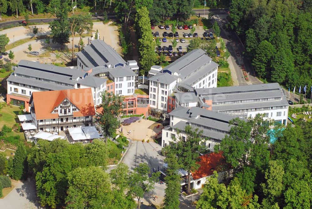 Bad Saarow aus der Vogelperspektive: Blick auf das Hotel Esplanade am Scharmützelsee in Bad Saarow