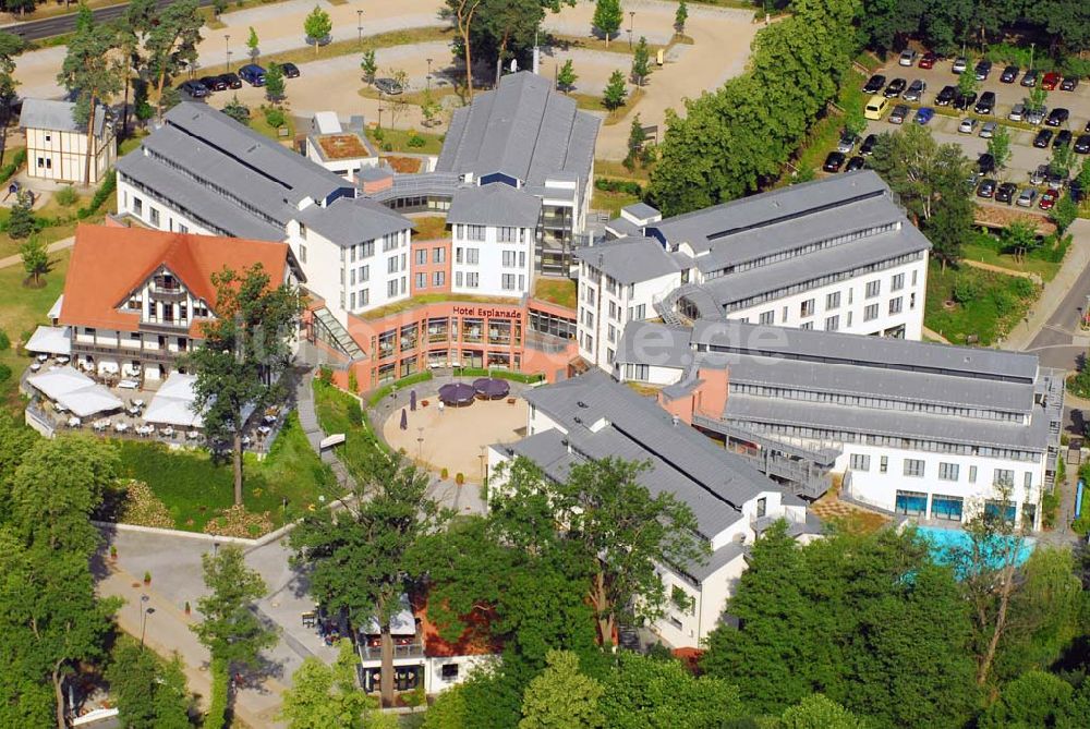 Luftbild Bad Saarow - Blick auf das Hotel Esplanade am Scharmützelsee in Bad Saarow