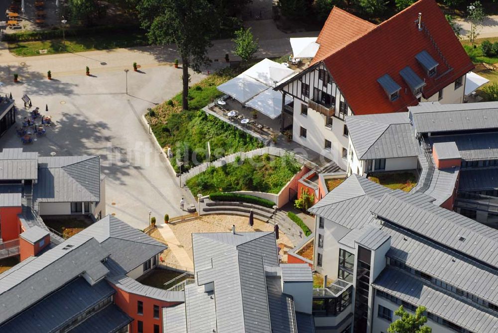 Bad Saarow von oben - Blick auf das Hotel Esplanade am Scharmützelsee in Bad Saarow