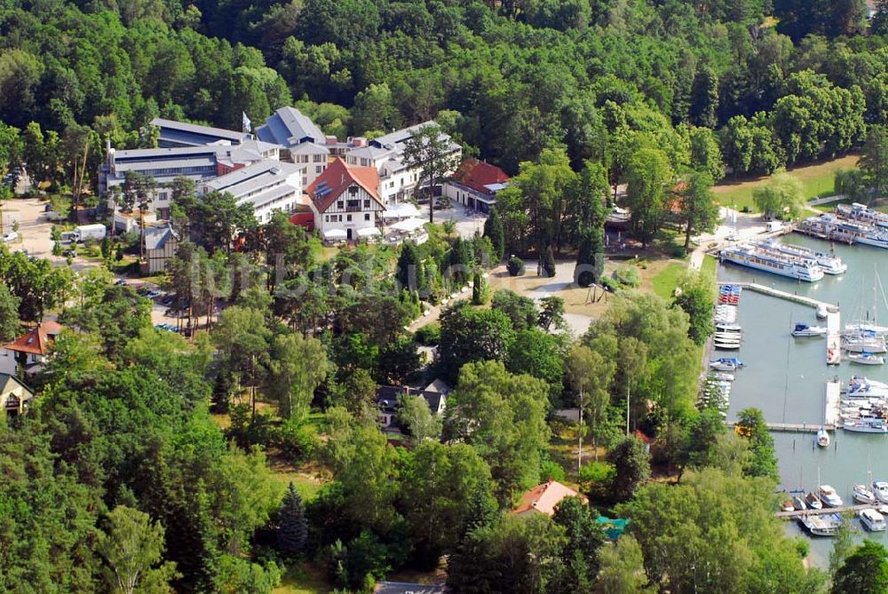 Bad Saarow aus der Vogelperspektive: Blick auf das Hotel Esplanade am Scharmützelsee in Bad Saarow