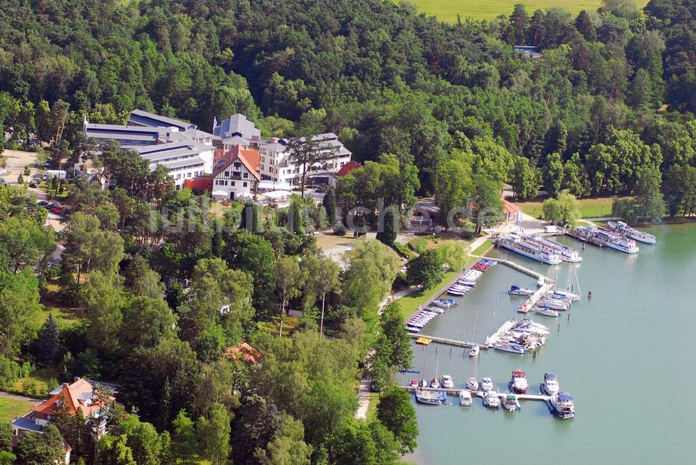 Luftaufnahme Bad Saarow - Blick auf das Hotel Esplanade am Scharmützelsee in Bad Saarow