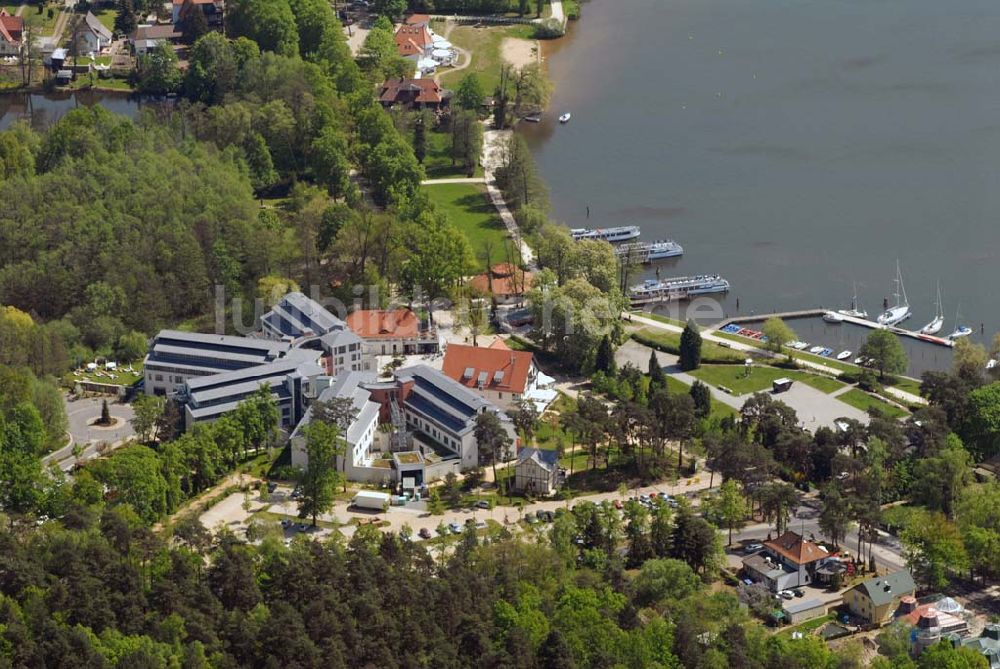 Luftbild Bad Saarow am Scharmützelsee (Brandenburg) - Blick auf die Hotelanlage Hotel Esplanade Resort & Spa in Bad Saarow am Scharmützelsee (Brandenburg)