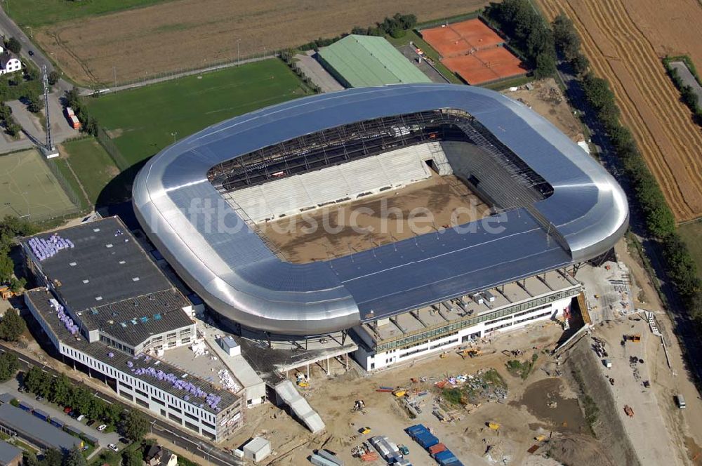 Klagenfurt aus der Vogelperspektive: Blick auf die Hypo-Arena in Klagenfurt