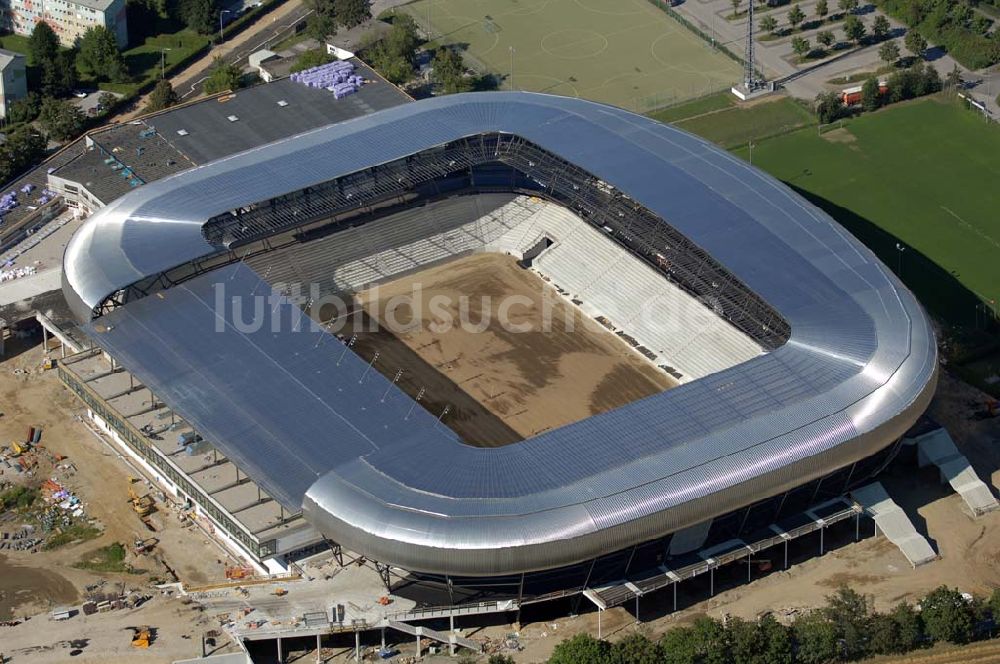 Klagenfurt von oben - Blick auf die Hypo-Arena in Klagenfurt