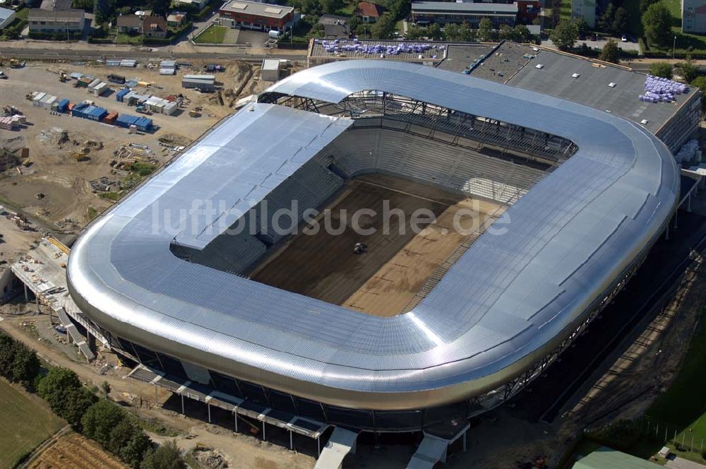 Klagenfurt von oben - Blick auf die Hypo-Arena in Klagenfurt