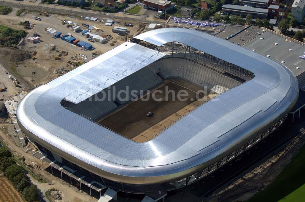 Klagenfurt von oben - Blick auf die Hypo-Arena in Klagenfurt