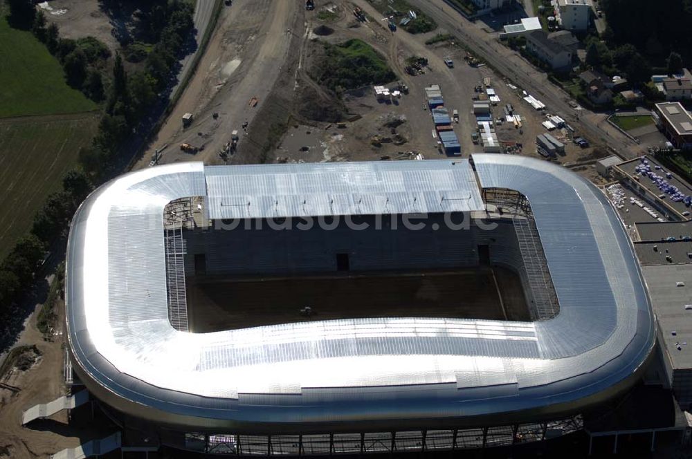 Klagenfurt von oben - Blick auf die Hypo-Arena in Klagenfurt