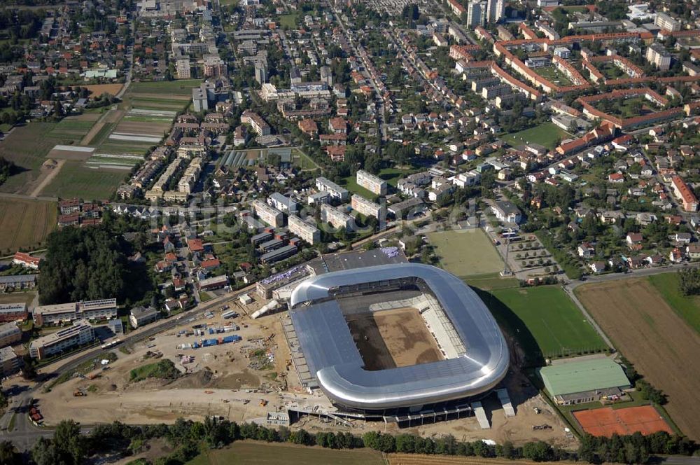 Klagenfurt von oben - Blick auf die Hypo-Arena in Klagenfurt