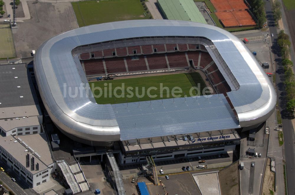 Klagenfurt von oben - Blick auf die Hypo-Arena in Klagenfurt