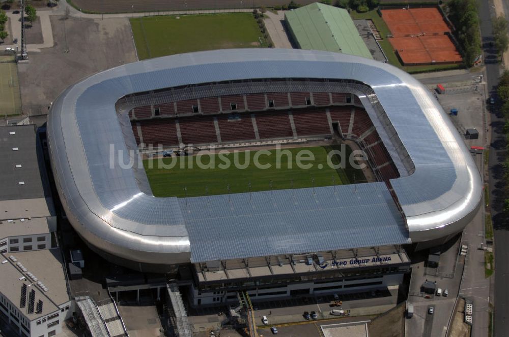 Klagenfurt aus der Vogelperspektive: Blick auf die Hypo-Arena in Klagenfurt