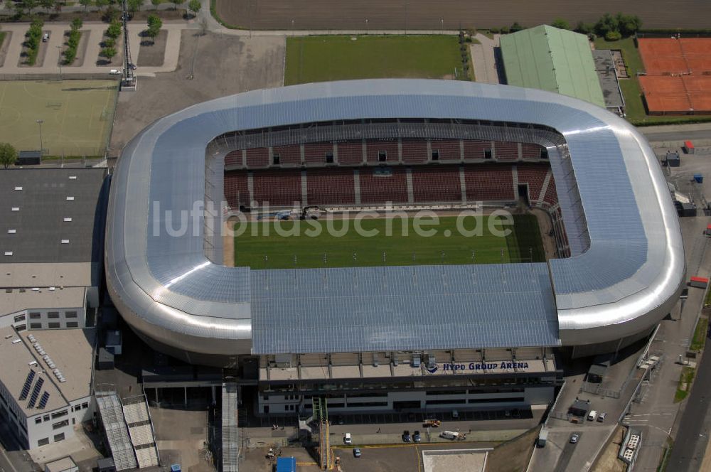 Klagenfurt von oben - Blick auf die Hypo-Arena in Klagenfurt